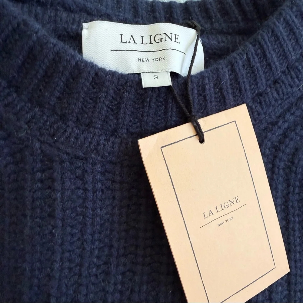 NWT! La Ligne Toujours Sweater in Navy, Size Small - Picture 4 of 4